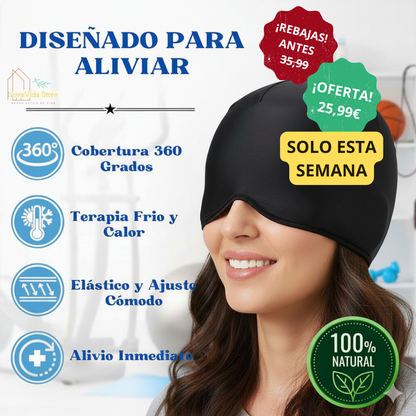 “Cuando el dolor aprieta, este gorro responde.”