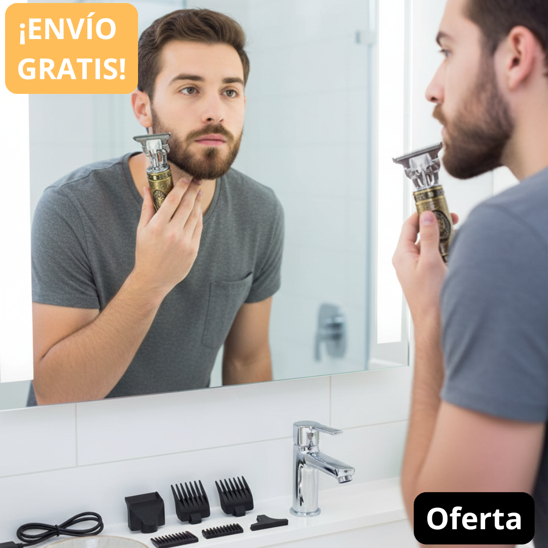 Corta, perfila y retoca con precisión profesional… sin cables y desde casa.