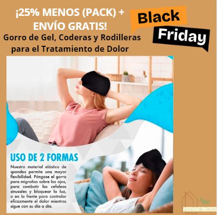 Pack  de  Gorro de Gel para dolor de Cabeza y almohadilla de gel para rodillas, codos ...