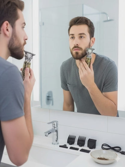 Corta, perfila y retoca con precisión profesional… sin cables y desde casa.